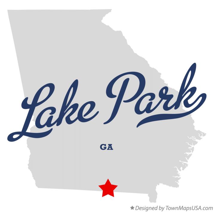Map of Lake Park Georgia GA