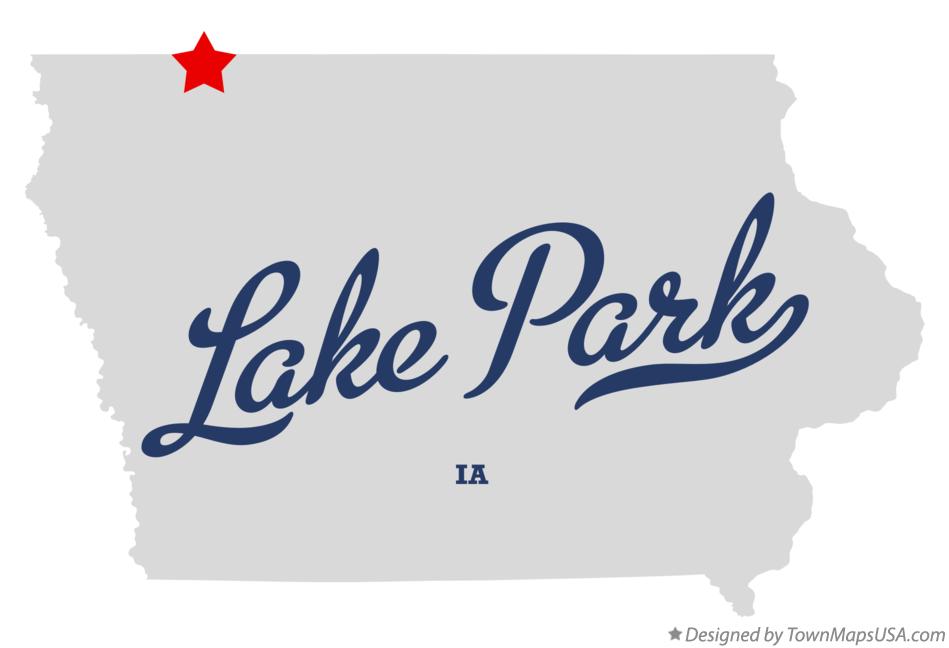 Map of Lake Park Iowa IA