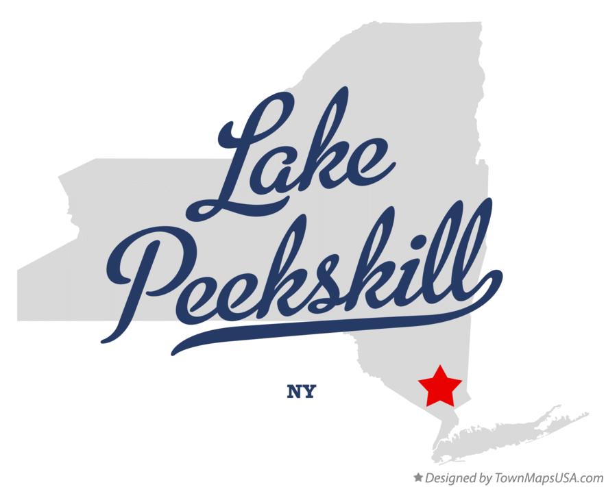 Map of Lake Peekskill New York NY