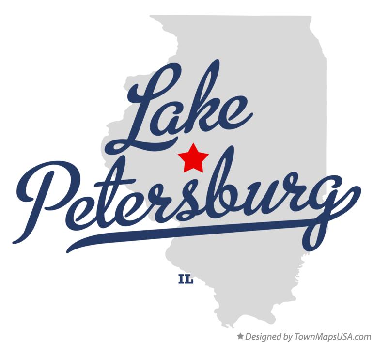 Map of Lake Petersburg Illinois IL