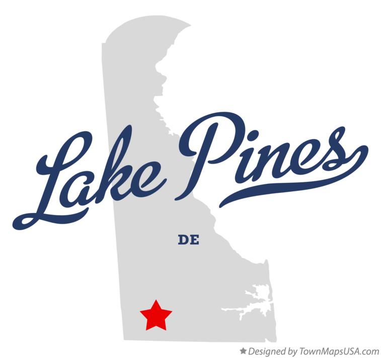 Map of Lake Pines Delaware DE