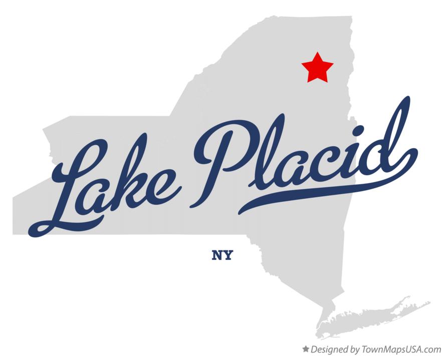 Map of Lake Placid New York NY