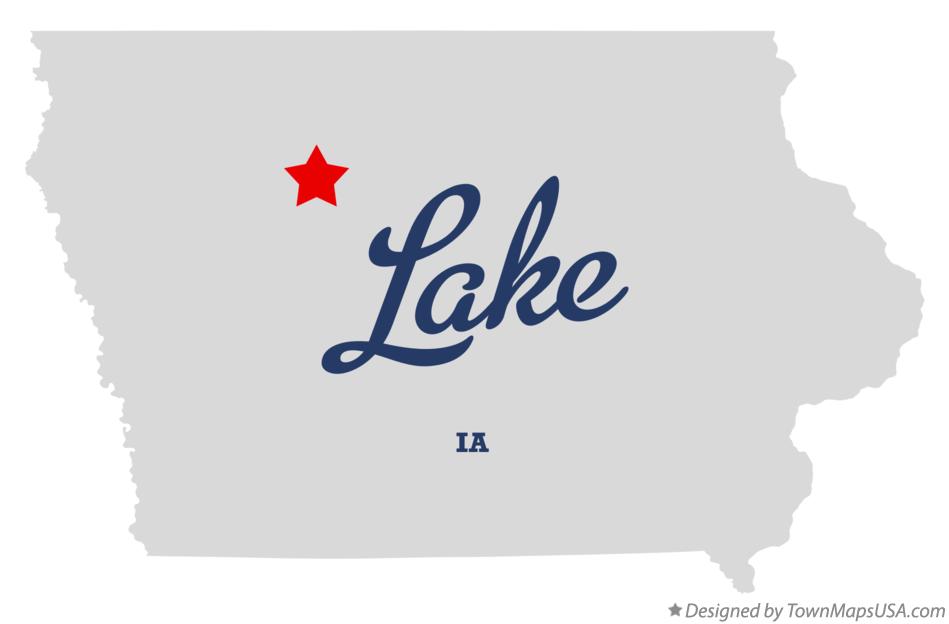 Map of Lake Iowa IA