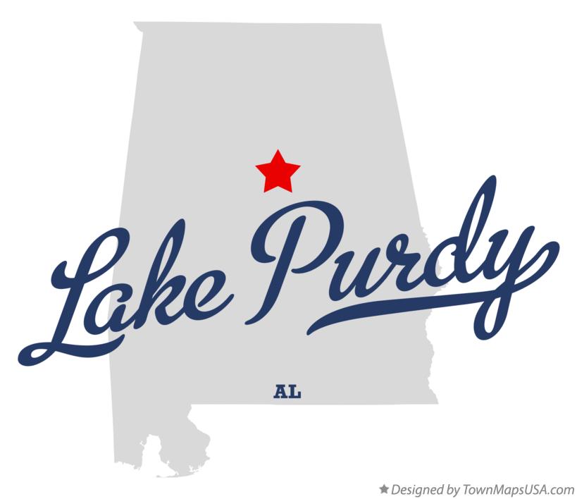 Map of Lake Purdy Alabama AL