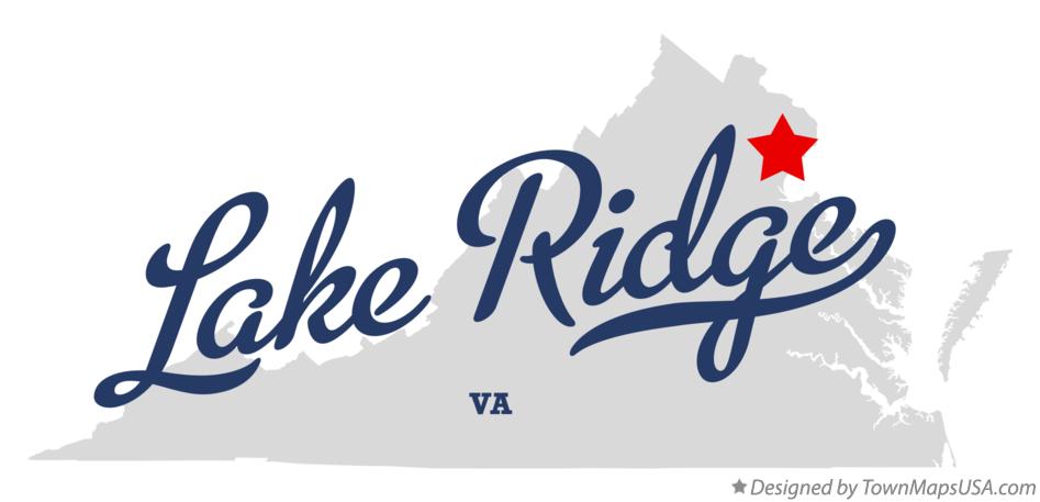 Map of Lake Ridge Virginia VA
