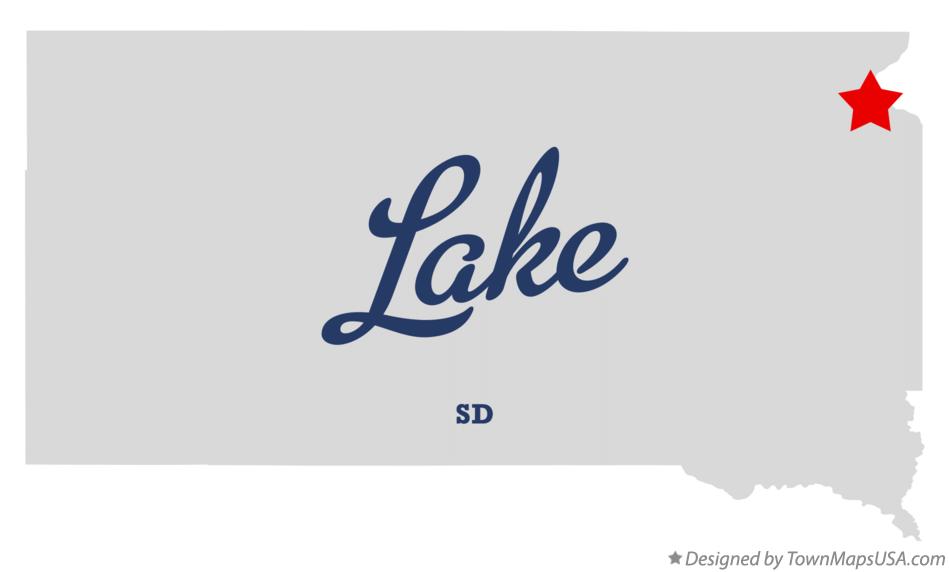 Map of Lake South Dakota SD