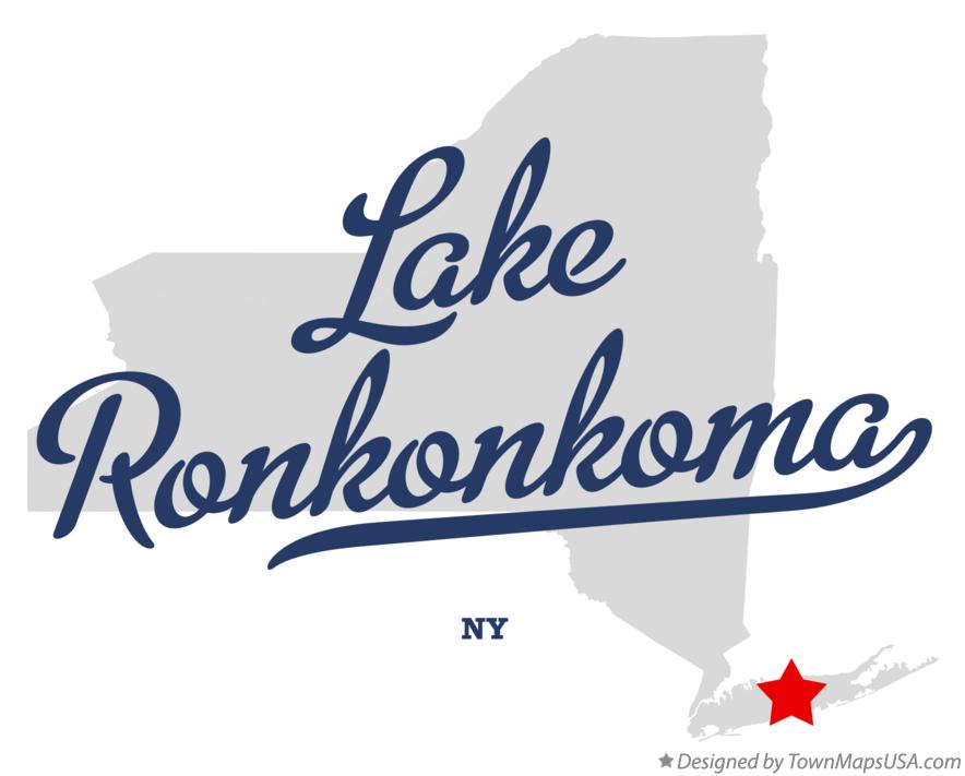 Map of Lake Ronkonkoma New York NY