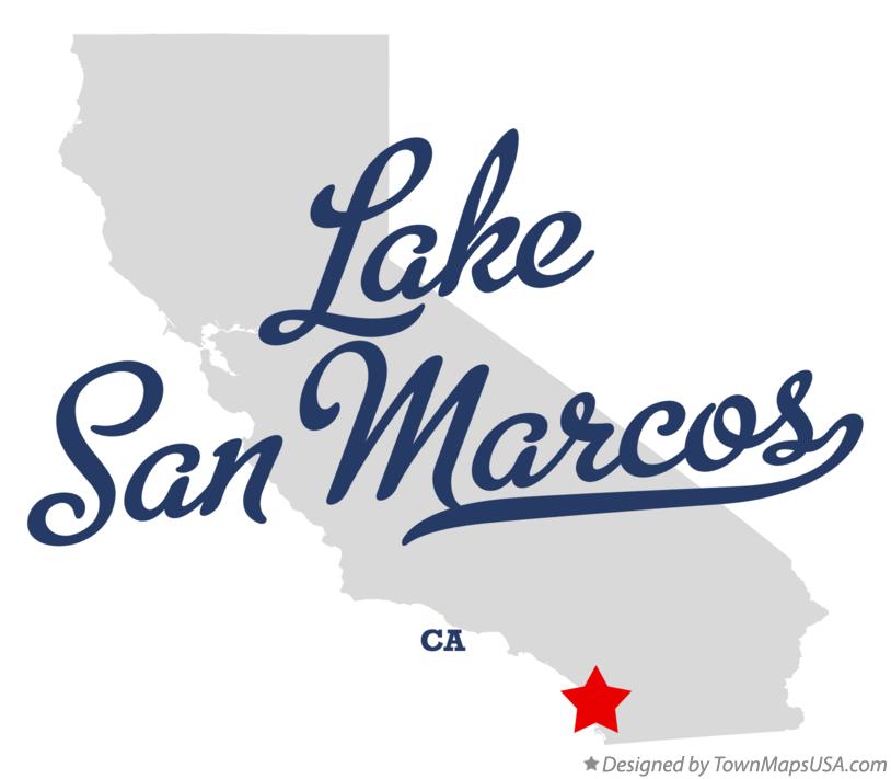 Map of Lake San Marcos California CA
