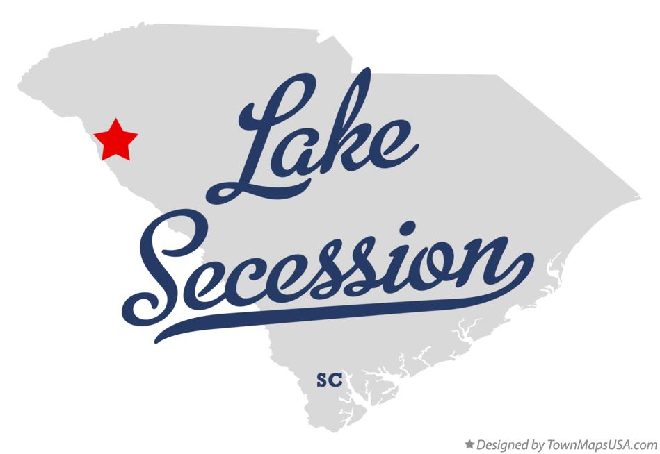 Map of Lake Secession South Carolina SC