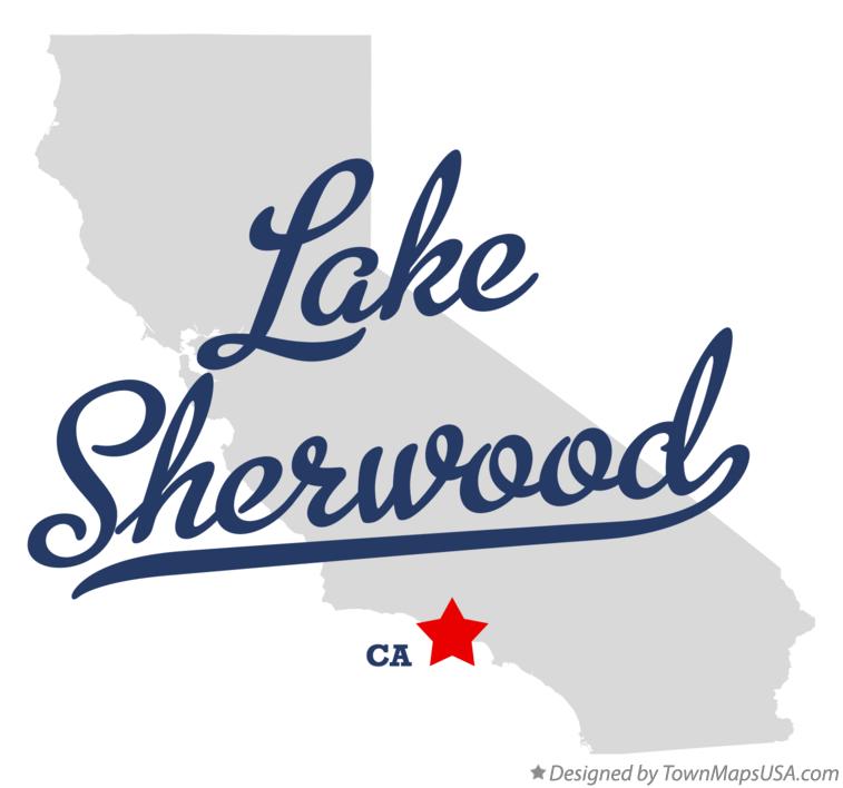 Map of Lake Sherwood California CA