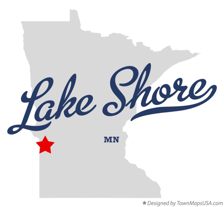 Map of Lake Shore Minnesota MN