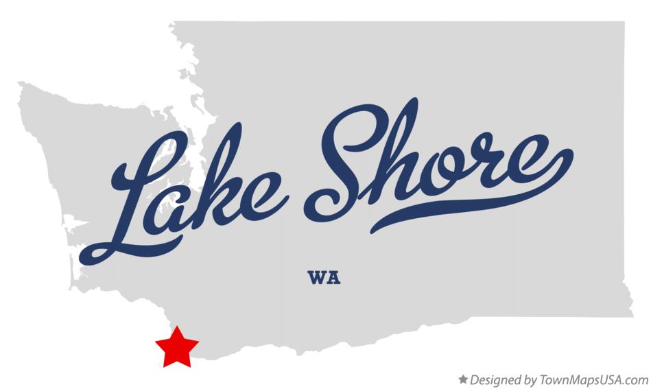 Map of Lake Shore Washington WA