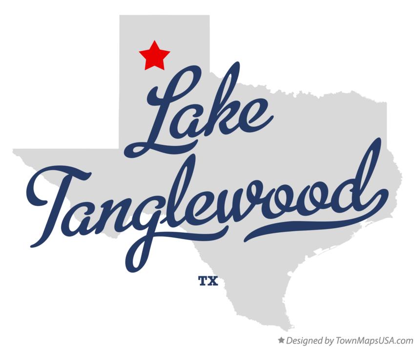 Map of Lake Tanglewood Texas TX