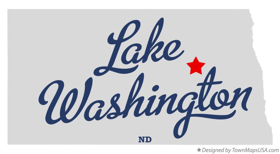 Map of Lake Washington North Dakota ND