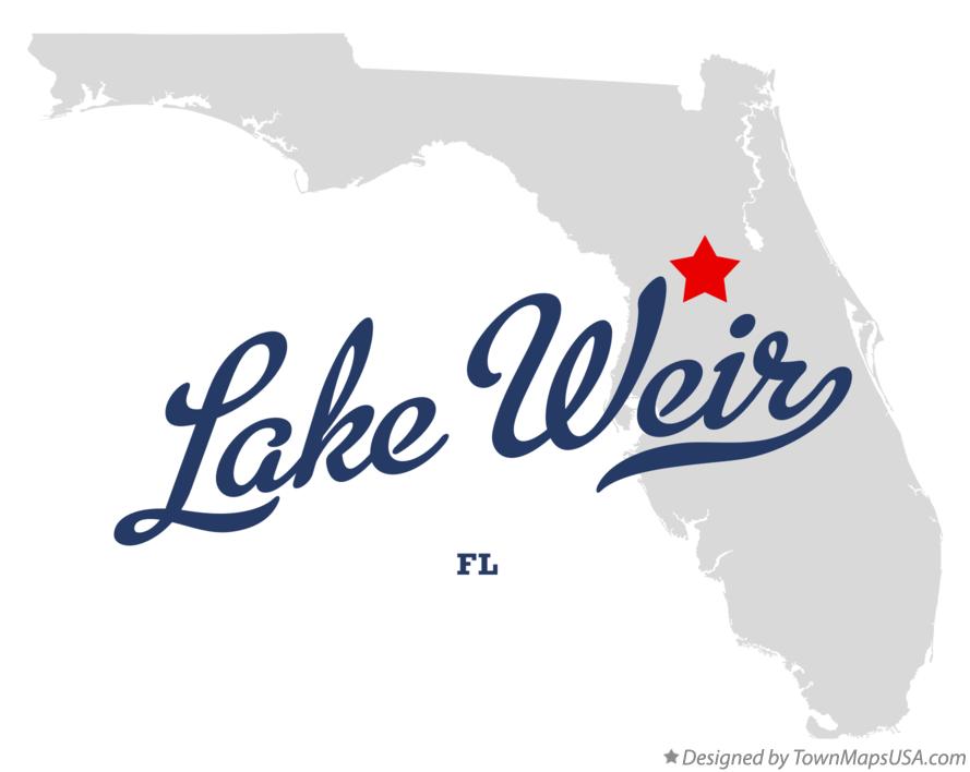 Map of Lake Weir Florida FL