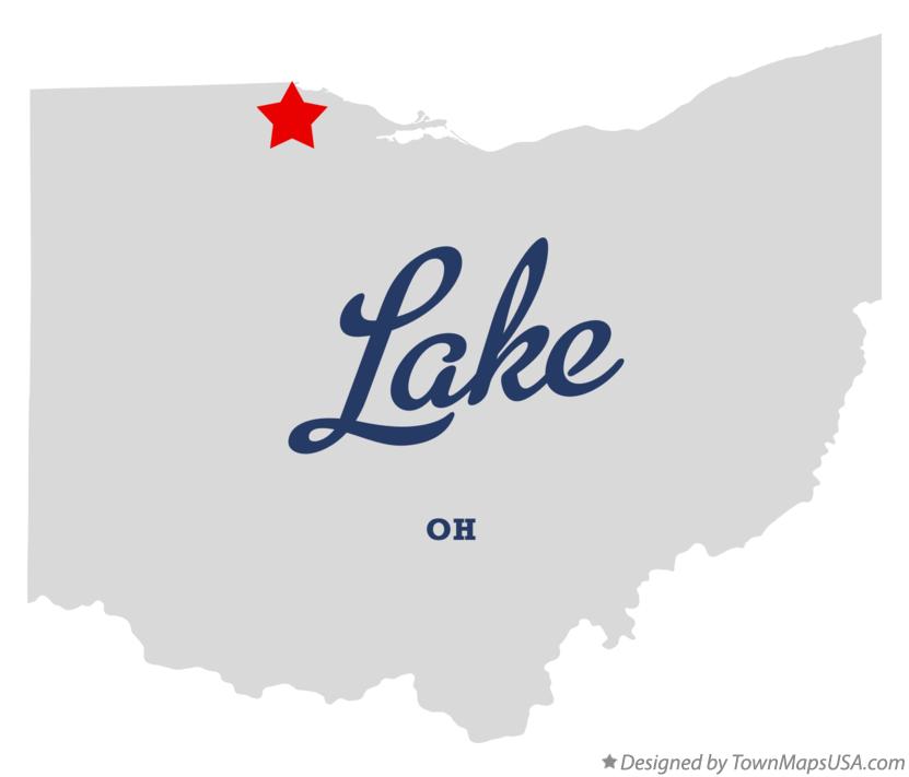 Map of Lake Ohio OH