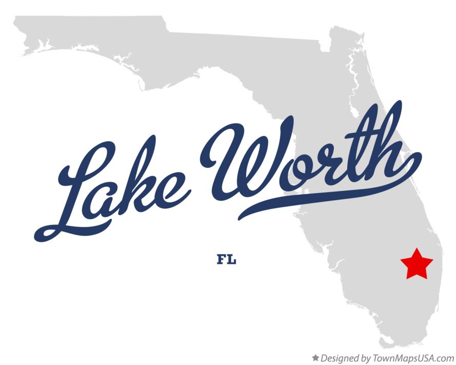 Map of Lake Worth Florida FL