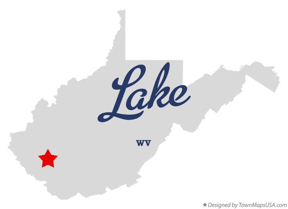 Map of Lake West Virginia WV