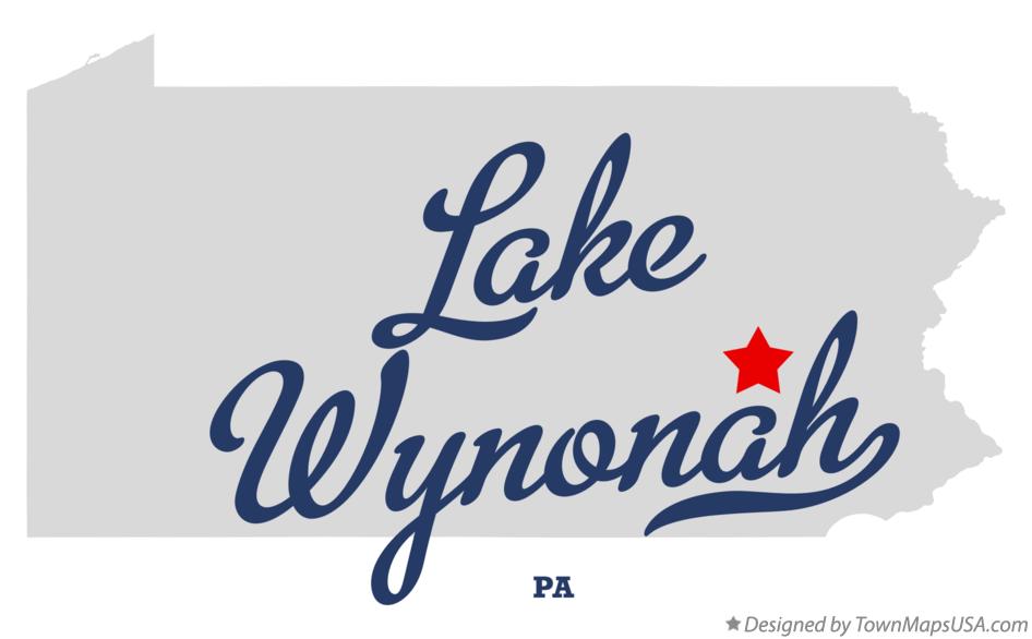 Map of Lake Wynonah Pennsylvania PA
