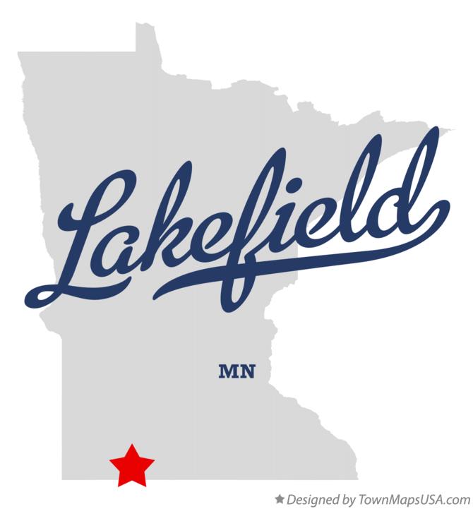 Map of Lakefield Minnesota MN