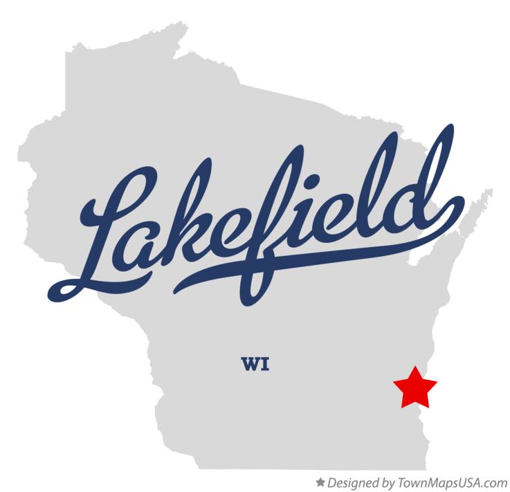 Map of Lakefield Wisconsin WI