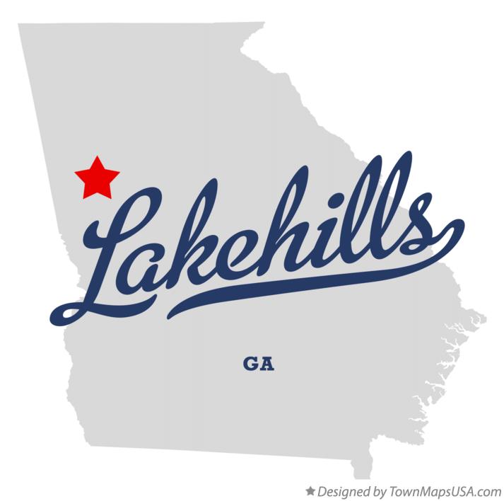 Map of Lakehills Georgia GA