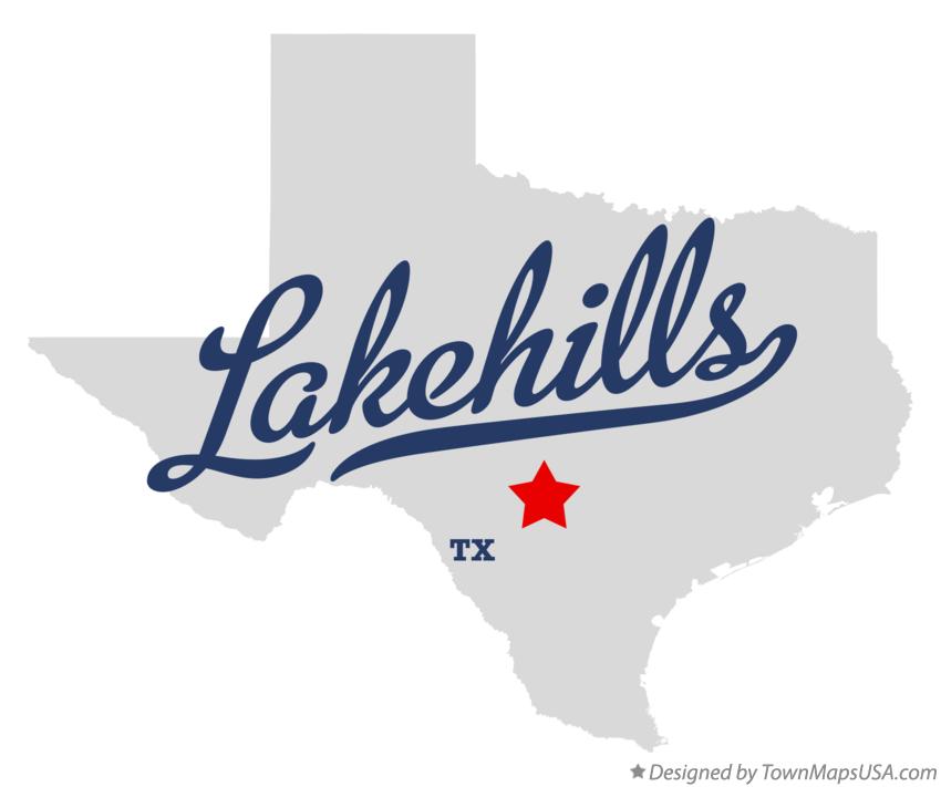 Map of Lakehills Texas TX