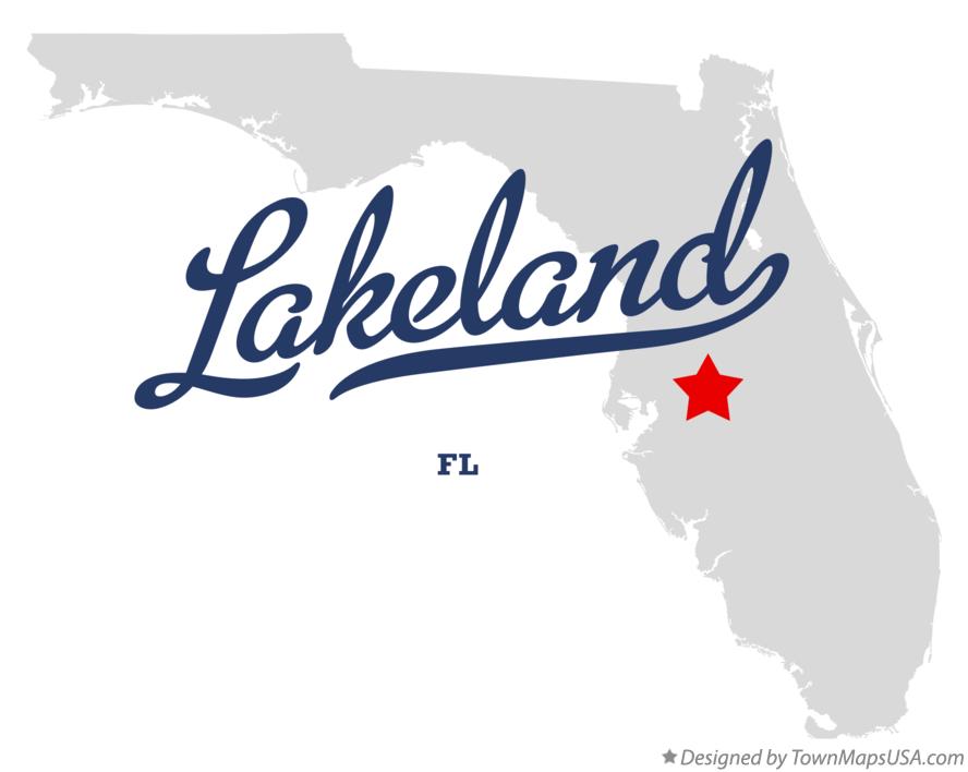 Map of Lakeland Florida FL