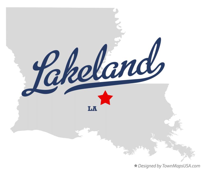 Map of Lakeland Louisiana LA