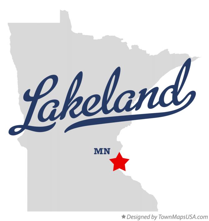 Map of Lakeland Minnesota MN
