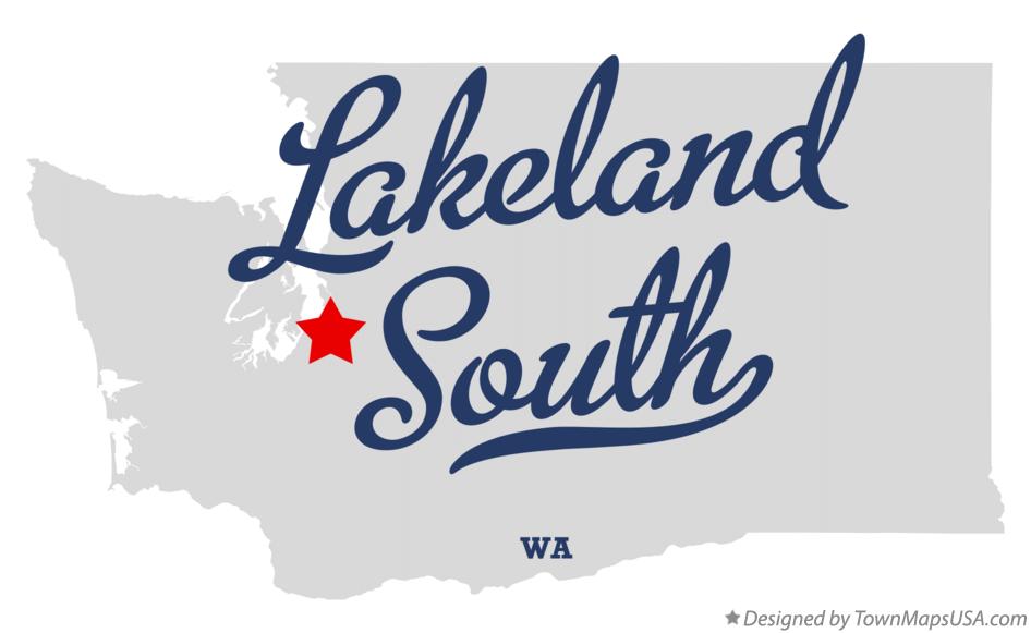 Map of Lakeland South Washington WA