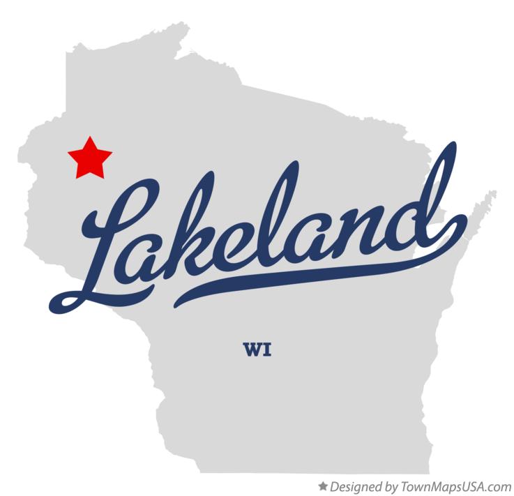 Map of Lakeland Wisconsin WI