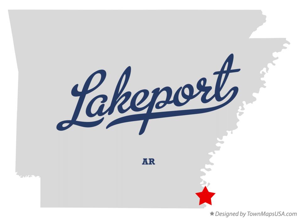 Map of Lakeport Arkansas AR