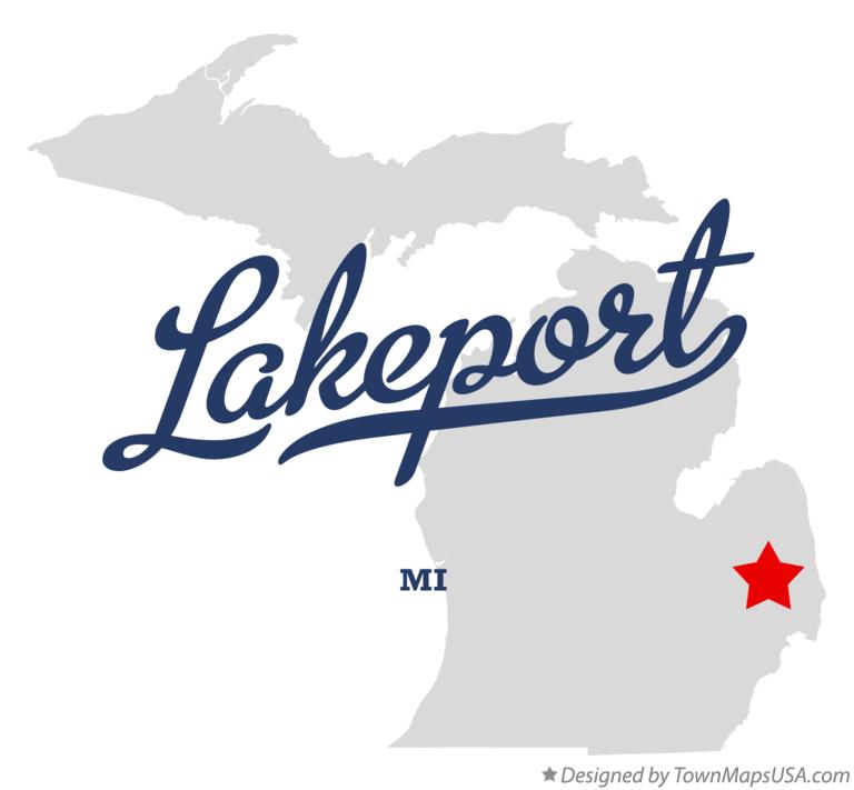 Map of Lakeport Michigan MI