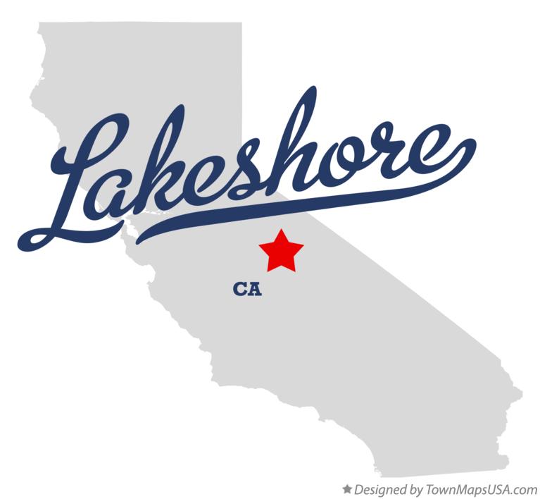 Map of Lakeshore California CA