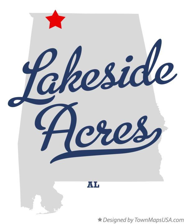 Map of Lakeside Acres Alabama AL