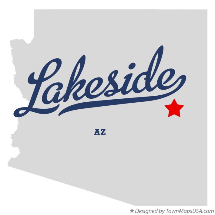 Map of Lakeside Arizona AZ