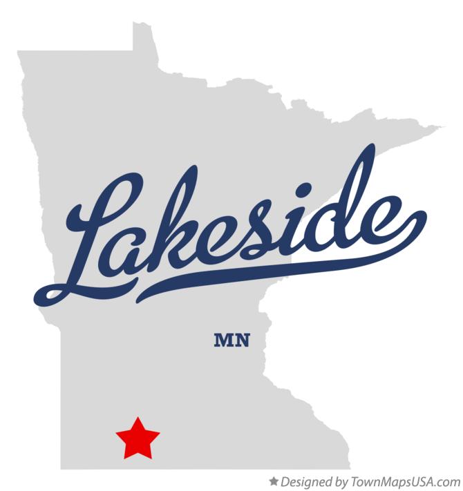Map of Lakeside Minnesota MN