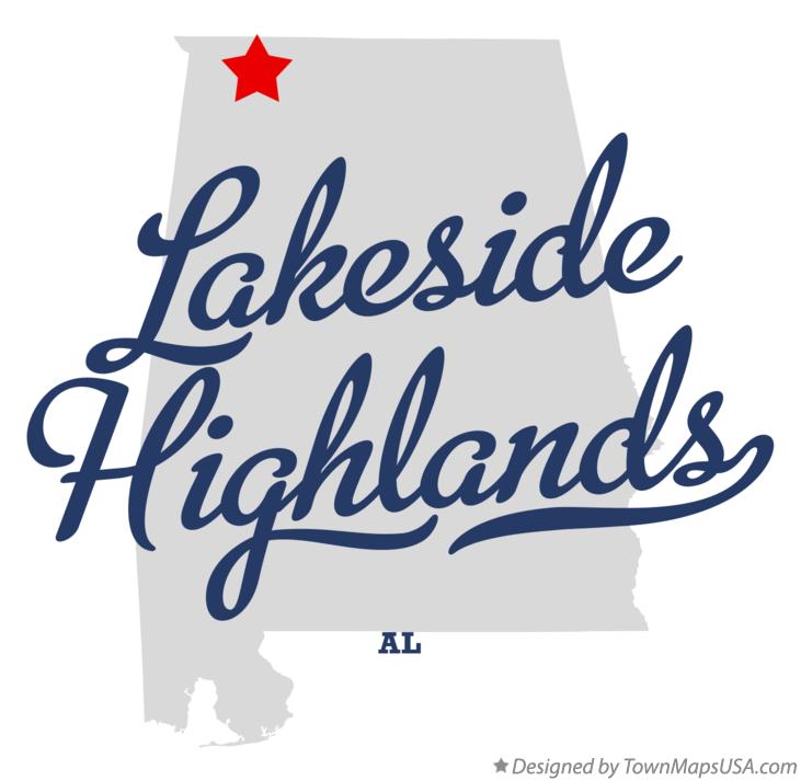 Map of Lakeside Highlands Alabama AL