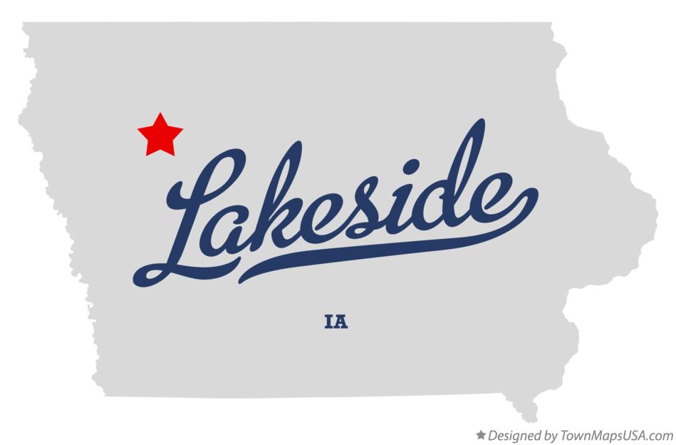 Map of Lakeside Iowa IA