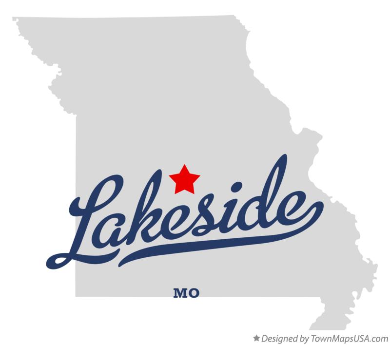 Map of Lakeside Missouri MO