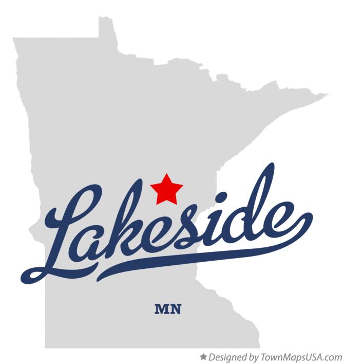 Map of Lakeside Minnesota MN