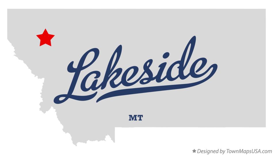 Map of Lakeside Montana MT