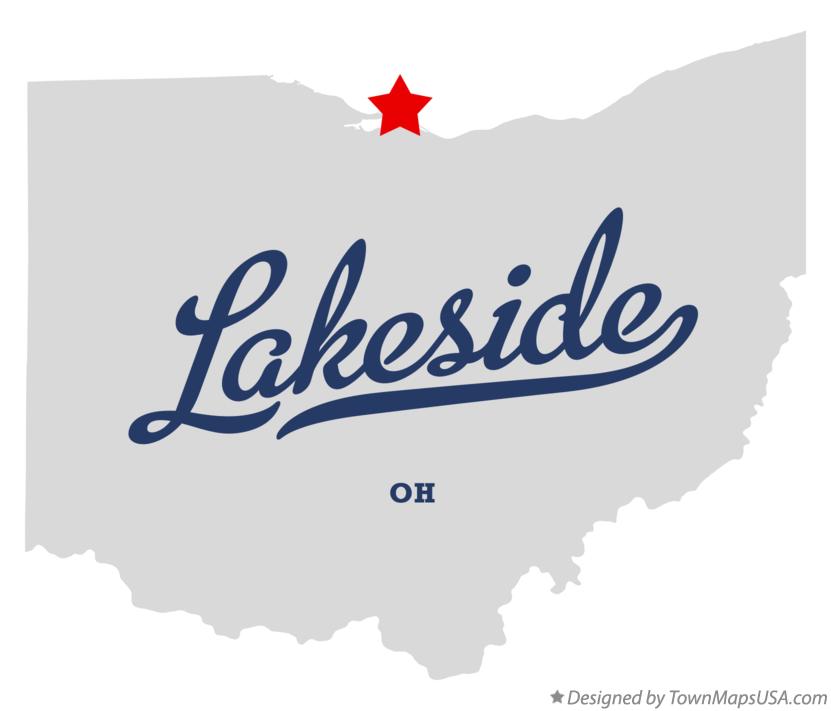 Map of Lakeside, OH, Ohio