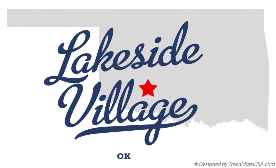 Map of Lakeside Village Oklahoma OK