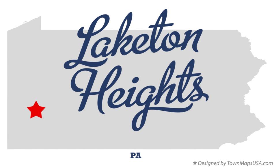 Map of Laketon Heights Pennsylvania PA