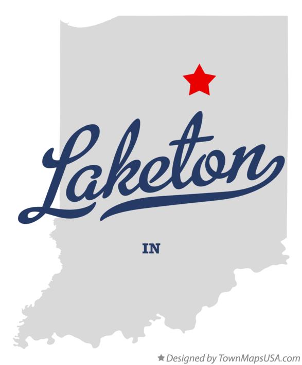 Map of Laketon Indiana IN