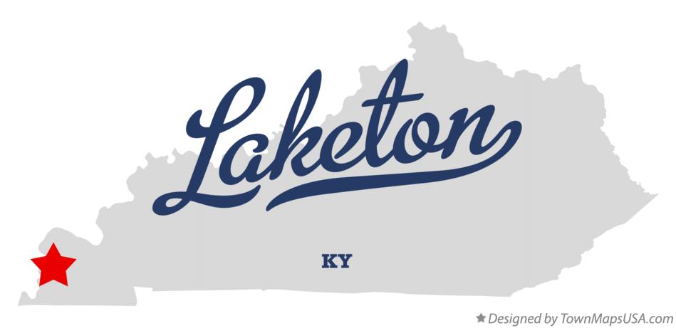 Map of Laketon Kentucky KY