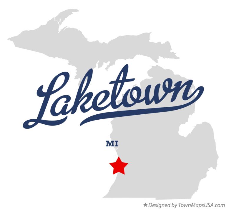 Map of Laketown Michigan MI