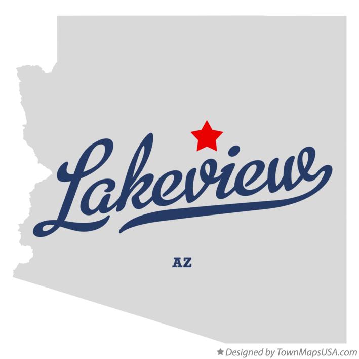 Map of Lakeview Arizona AZ